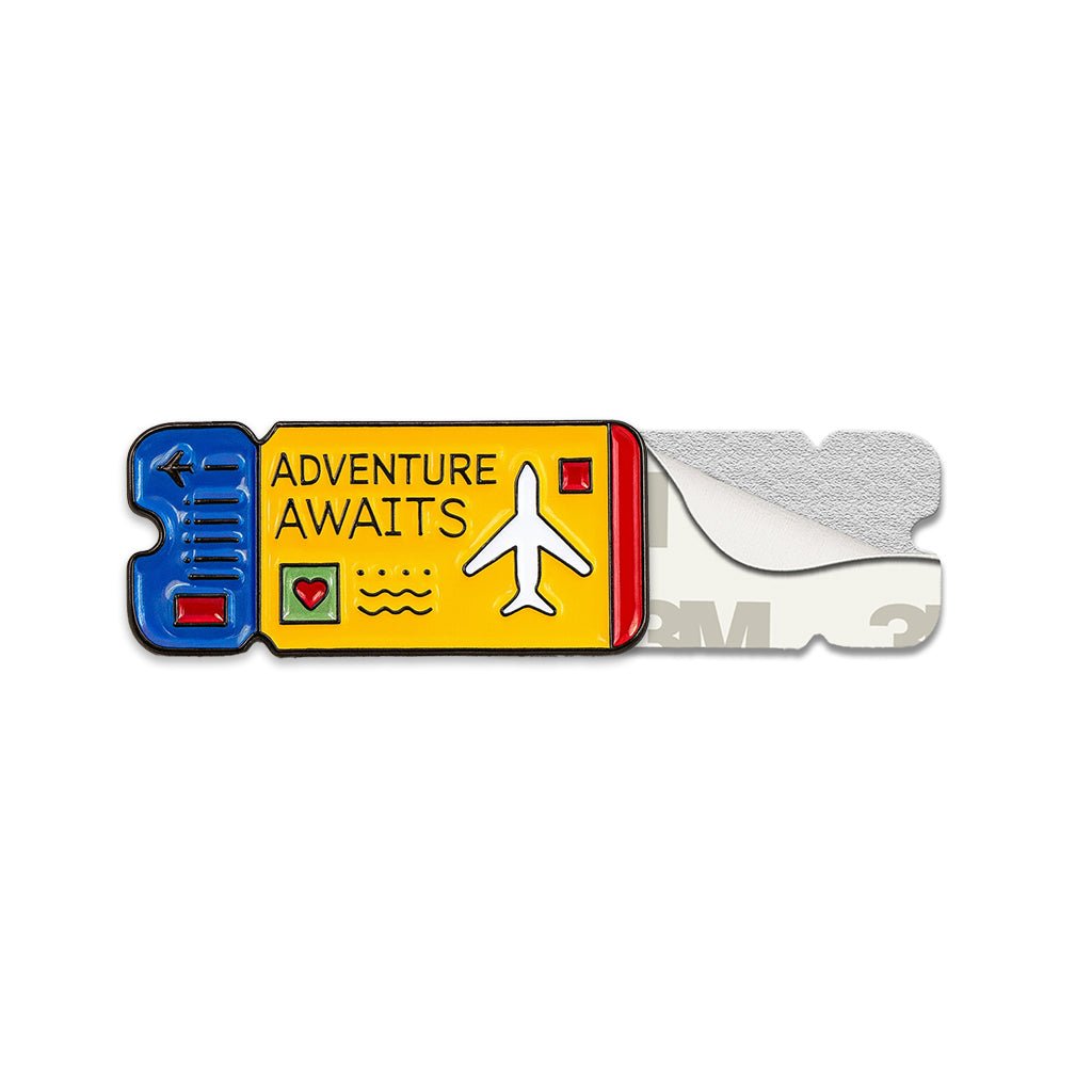 Adventure Awaits Metal Phone Sticker With 3M Sticky Backing - StickyPins