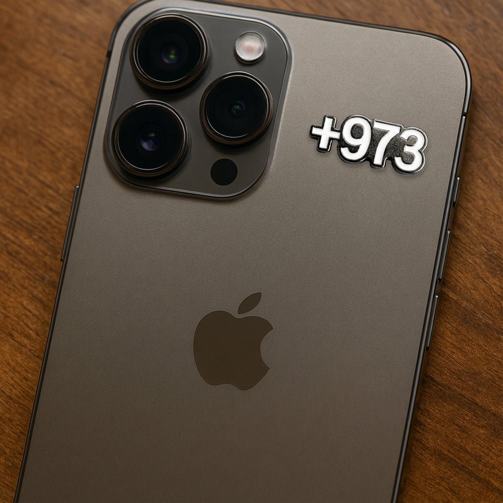 +973 Metal Phone Sticker with 3M Sticky Backing - StickyPins