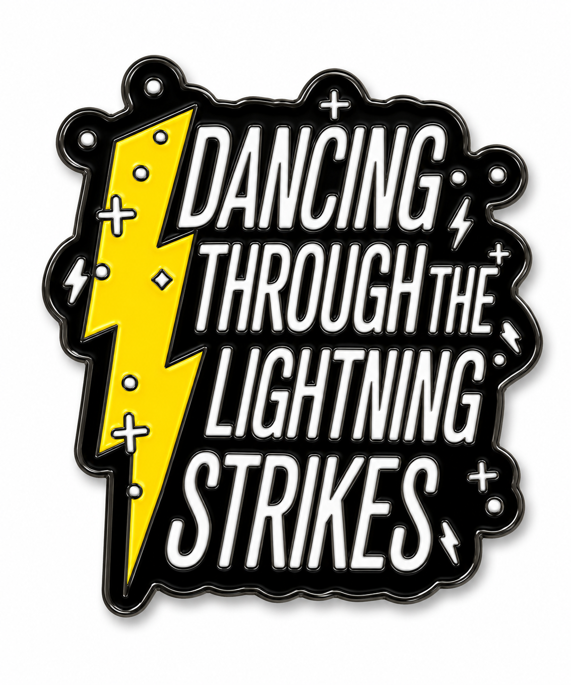 Dancing Through the Lightning Strikes Metal Phone Sticker with 3M Sticky Backing