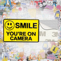 Smile You're On Camera Metal Phone Sticker with 3M Sticky Backing - StickyPins
