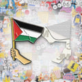 Palestine Waving Flag Metal Phone Sticker with 3M Sticky Backing - StickyPins