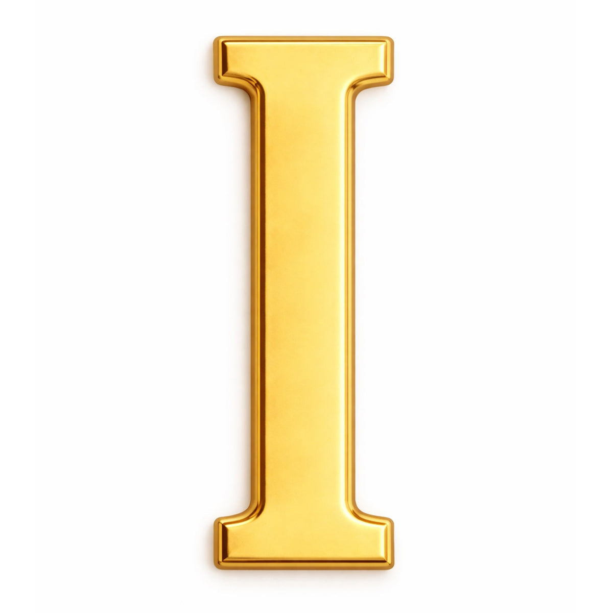 Gold Letter I Metal Phone Sticker With 3M Sticky Backing - StickyPins
