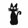 Cute Black Cat Metal Phone Sticker With 3M Sticky Backing