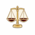 Scales of Justice Law Metal Phone Sticker With 3M Sticky Backing