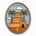 Al Ain Oasis Fort Metal Phone Sticker With 3M Sticky Backing - StickyPins