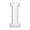 Silver Letter I Metal Phone Sticker With 3M Sticky Backing - StickyPins