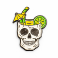 Skull Cocktail Metal Phone Sticker With 3M Sticky Backing