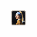 Girl With a Pearl Earring Metal Phone Sticker With 3M Sticky Backing