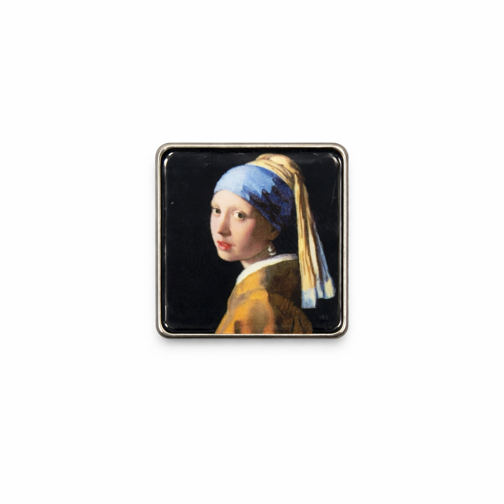 Girl With a Pearl Earring Metal Phone Sticker With 3M Sticky Backing