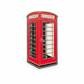 UK Red Phone Box Metal Phone Sticker With 3M Sticky Backing