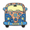 Hippie Peace Van Metal Phone Sticker With 3M Sticky Backing - StickyPins