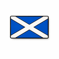 Scotland Saltire Flag Metal Phone Sticker with 3M Sticky Backing - StickyPins