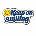 Keep On Smiling Metal Phone Sticker With 3M Sticky Backing - StickyPins