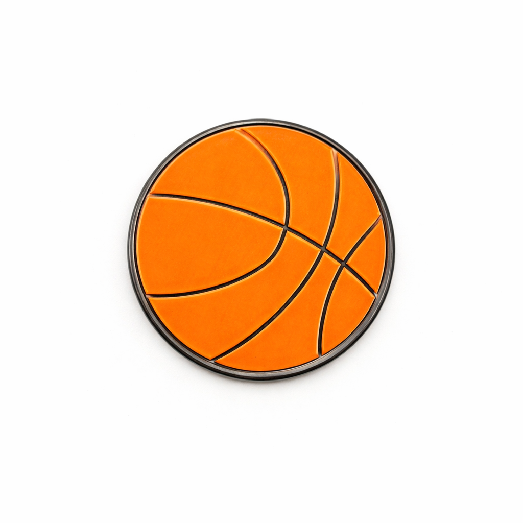 Basketball Metal Phone Sticker With 3M Sticky Backing