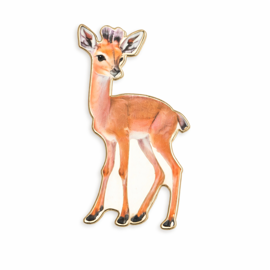 Fawn Baby Deer Metal Phone Sticker With 3M Sticky Backing