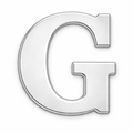 Silver Letter G Metal Phone Sticker With 3M Sticky Backing - StickyPins