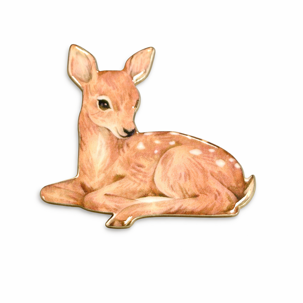 Fawn Baby Deer Metal Phone Sticker With 3M Sticky Backing