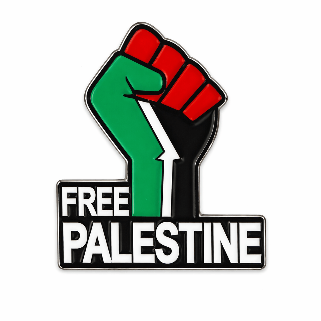 Free Palestine Fist Metal Phone Sticker With 3M Sticky Backing - StickyPins