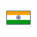 India Flag Metal Phone Sticker With 3M Sticky Backing