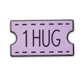 1 Hug Ticket Metal Phone Sticker With 3M Sticky Backing - StickyPins
