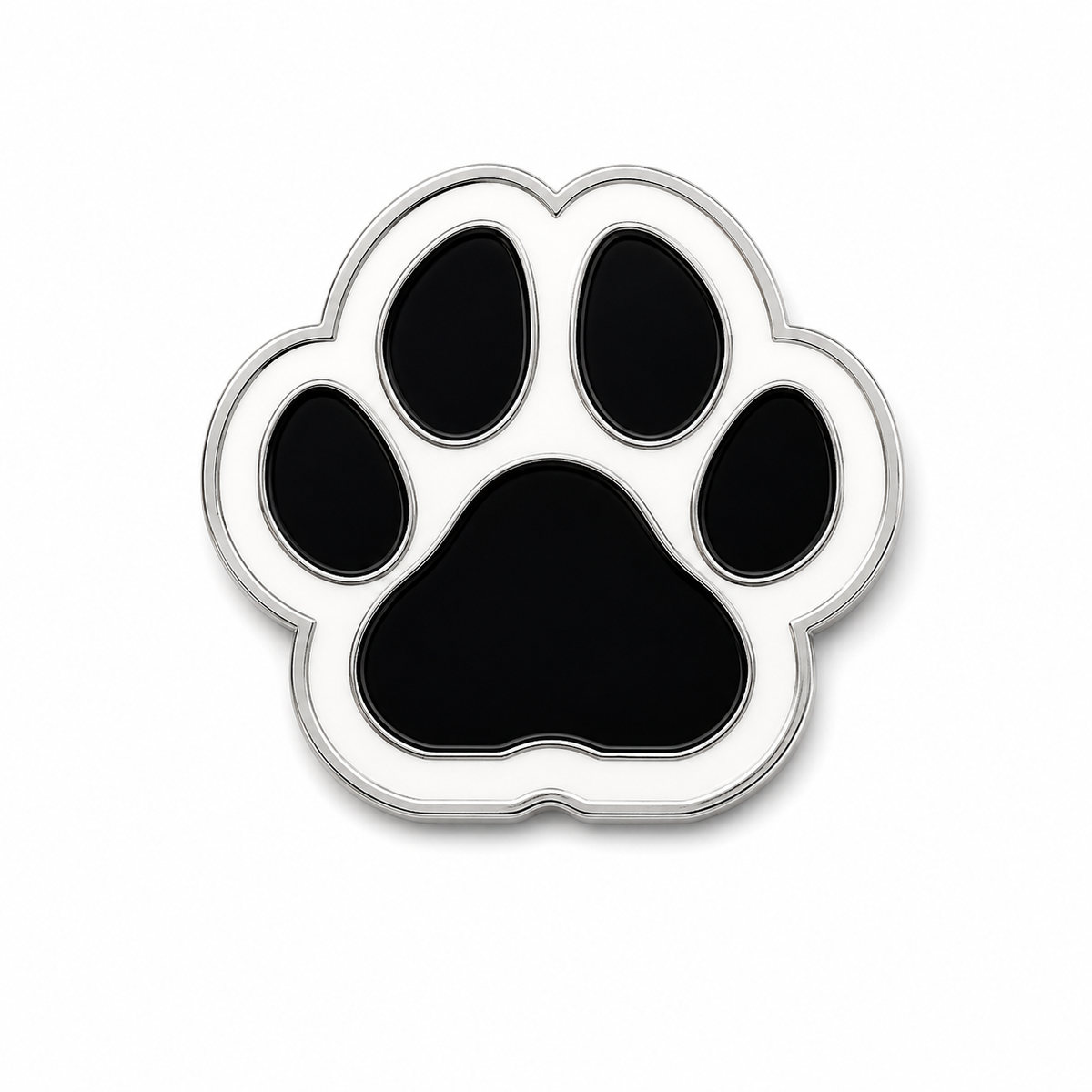 Dog Paw Print Metal Phone Sticker With 3M Sticky Backing