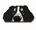 Bernese Mountain Dog Peekaboo Metal Phone Sticker With 3M Sticky Backing