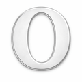 Silver Letter O Metal Phone Sticker With 3M Sticky Backing - StickyPins