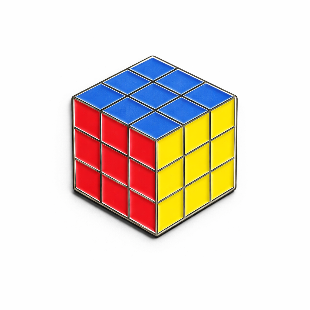 Rubik’s Cube Metal Phone Sticker With 3M Sticky Backing