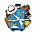 Travel Essentials Metal Phone Sticker With 3M Sticky Backing - StickyPins