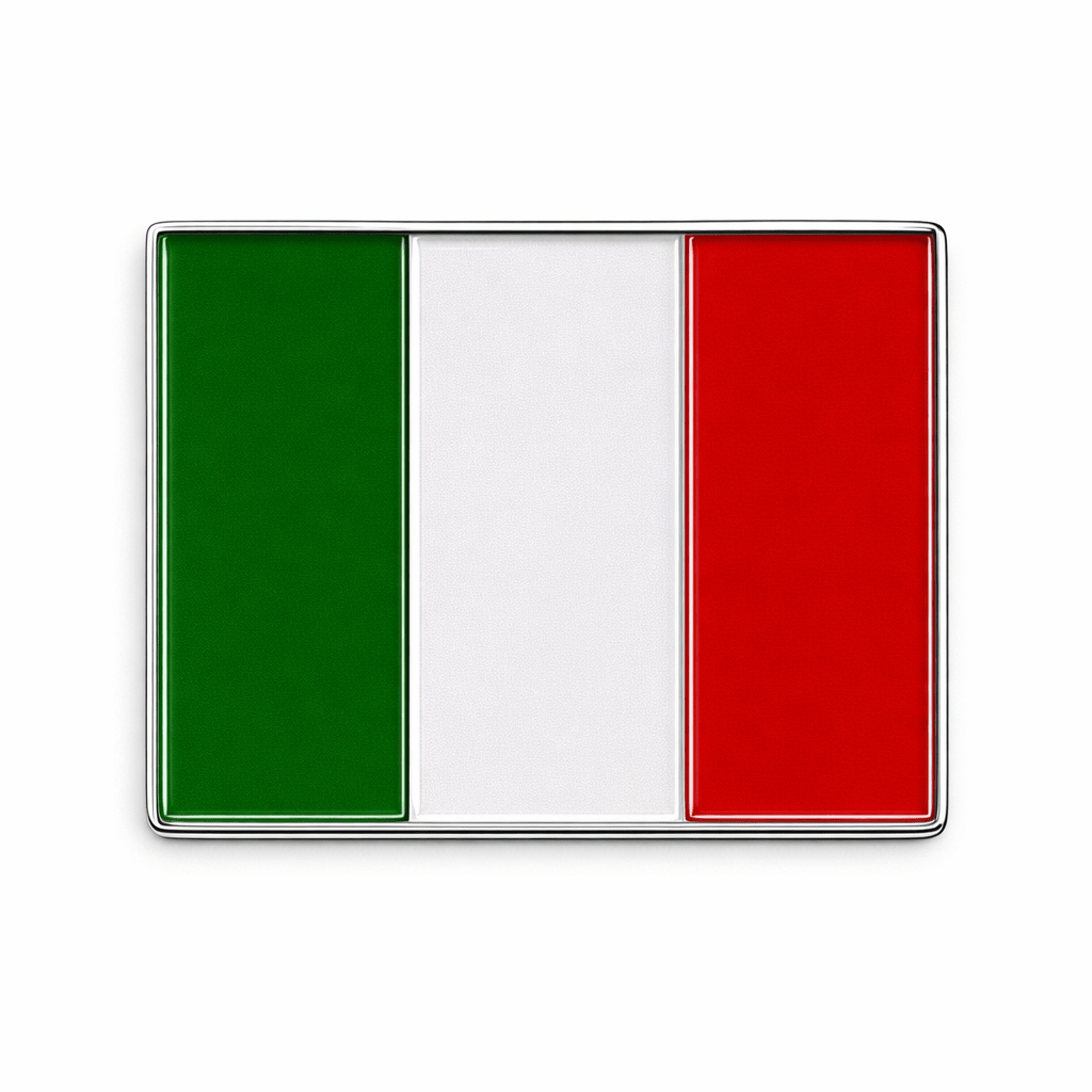 Italy Flag Metal Phone Sticker With 3M Sticky Backing - StickyPins