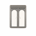 Arched Vintage Window Metal Phone Sticker With 3M Sticky Backing