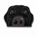 Black Labrador Peekaboo Metal Phone Sticker With 3M Sticky Backing