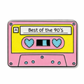 90s Mixtape Retro Cassette Metal Phone Sticker With 3M Sticky Backing - StickyPins